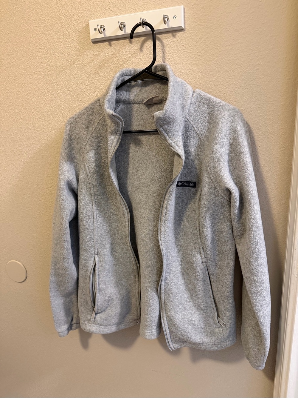 Columbia Light Gray Women's Full-Zip Fleece Jacket